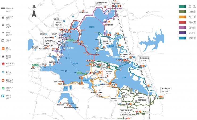 东湖绿道徒步最新地图 7大徒步路线攻略请收藏